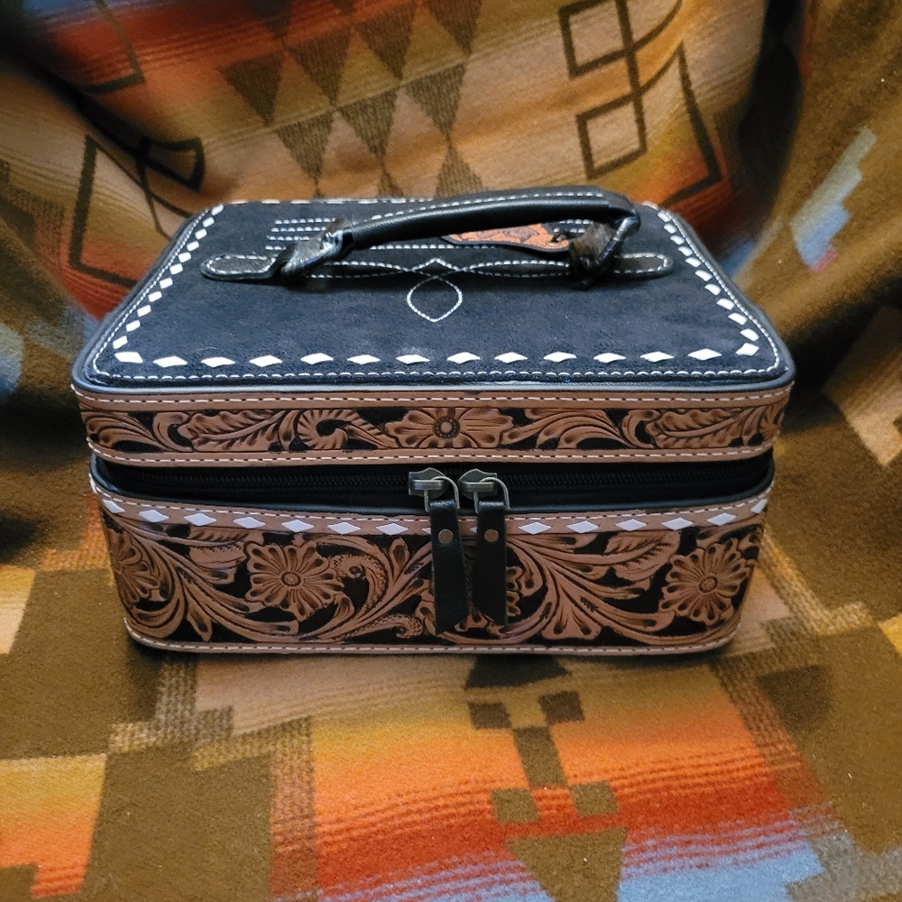 Suede & Leather Jewelry Case